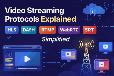 Video Streaming Protocols Explained: HLS, DASH, RTMP, WebRTC & SRT Simplified
